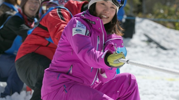 上村愛子と会津磐梯山のスキー場で雪の大運動会をして遊ぼう