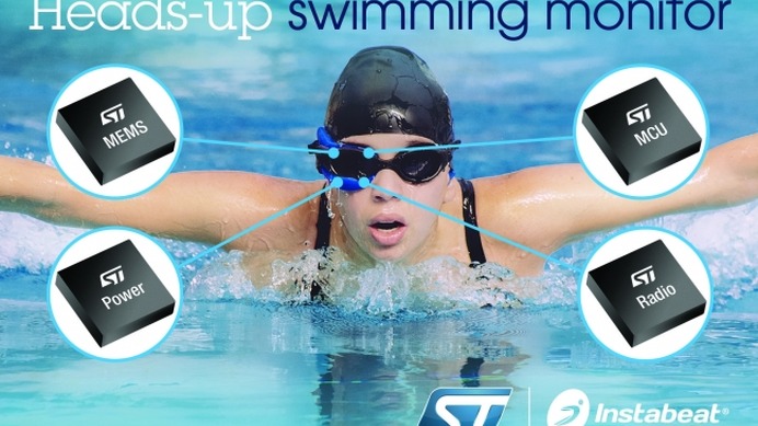 水泳を変えるウェアラブルデバイス登場…心拍数や泳ぐ速度をゴーグル上に表示