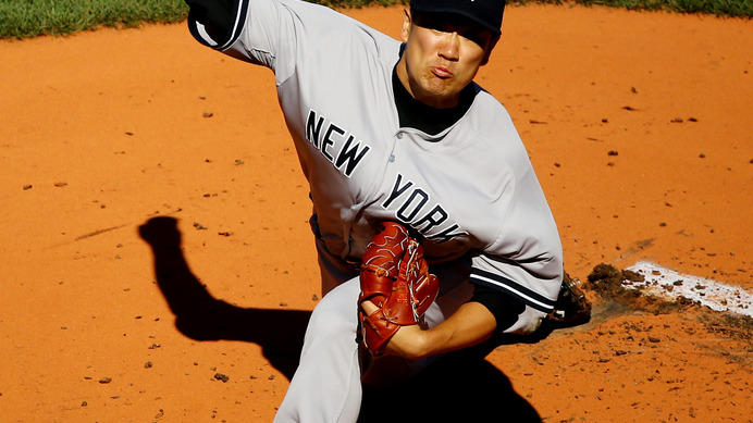 ニューヨーク・ヤンキースの田中将大（2014年9月27日）