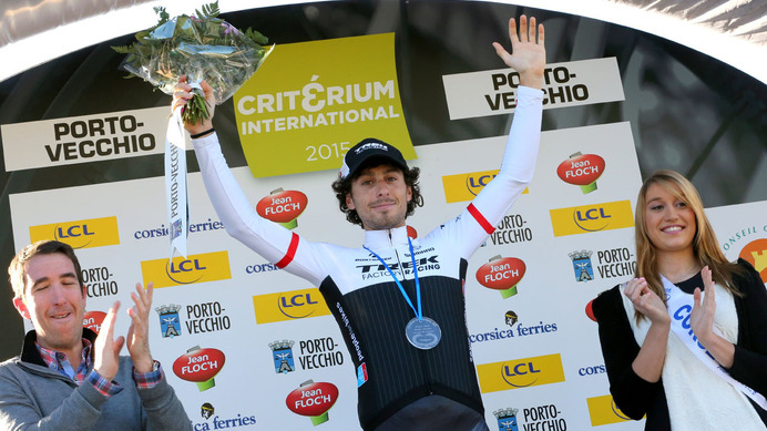 2015年クリテリウム・アンテルナシオナル第2ステージ個人TT、ファビオ・フェリーネ（トレックファクトリーレーシング）が優勝