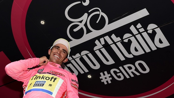 2015年ジロ・デ・イタリア第19ステージ、アルベルト・コンタドール（ティンコフ・サクソ）がマリアローザ