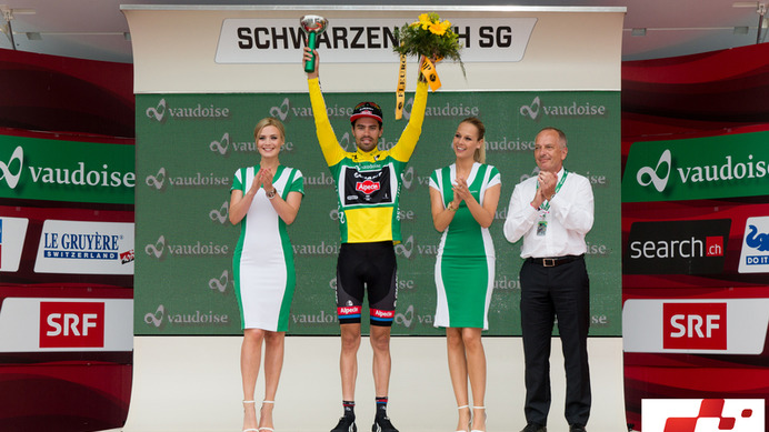2015年ツール・ド・スイス第4ステージ、トム・ドゥムラン（ジャイアント・アルペシン）が総合首位