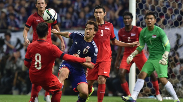 サッカー日本代表対シンガポール代表（2015年6月16日）（c）Getty Images