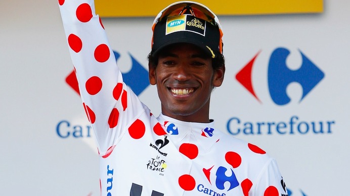 2015年ツール・ド・フランス、ダニエル・テクレハイマノがアフリカ人初の山岳賞ジャージ獲得（2015年7月9日）