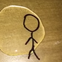 テーブルにマジックペンで描いた棒人間に水を垂らすと、まさかの光景が！