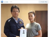 宮里藍、熊本市へ義援金寄付「桃子が直接市長に届けてくれました！」 画像