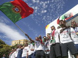 EURO制覇のサッカーポルトガル代表が凱旋「歴史を築けた」 画像
