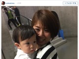潮田玲子、息子を藤井瑞希に「いっぱい抱っこしてもらいました」 画像
