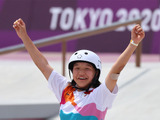 【東京五輪／スケートボード】13歳・西矢椛が日本最年少金メダル　「周りの人が励ましてくれた」 画像