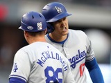 【MLB】「痛ぇぇ……」大谷翔平、ドン詰まりに思わず塁上で“しかめっ面”　3試合ぶり左前打で出塁 画像