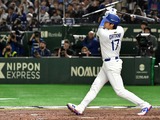 【MLB】大谷翔平、159キロ剛速球を“力で粉砕”待望の今季1号アーチ　米記者も歓喜「特別な瞬間だ」 画像