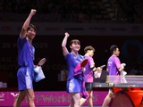 快進撃の“大吉”ペアが香港に圧勝で銀メダル以上を確定　吉村真晴、大藤沙月が2017年大会以来の金に王手【世界卓球2025】 画像