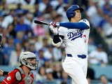 【MLB】大谷翔平、WCS初戦“爆速”先頭打者アーチで「新たなメジャー記録樹立」　米記者注目の一発「100マイル以上の投球を捉えた本塁打で……」 画像