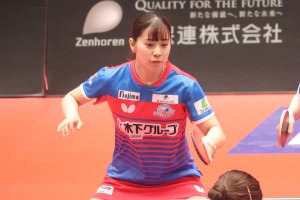 長﨑美柚が2点起用でKA神奈川を逆転勝ちに導く「何としてでも1点取りたいという気持ち」　プレーオフ3枠目は日本生命に決定【Tリーグ】 画像