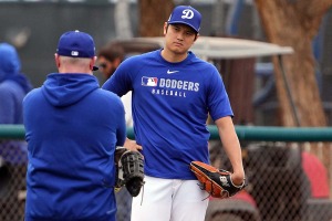 【MLB】大谷翔平、投球練習で最速150キロ計測も……　スライダー解禁には慎重姿勢「そこは医療的な判断」とロバーツ監督 画像