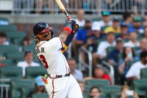 【MLB】1年ぶり復帰、アクーニャJr.が衝撃の初球先頭打者アーチ　公式称賛の“186キロ”復活弾「彼は帰ってきた」 画像