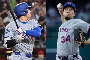 【MLB】大谷翔平、驚異の「1.43」千賀滉大と今季初対戦　ナ・リーグ本塁打王＆最優秀防御率争いの両者が注目マッチアップ 画像