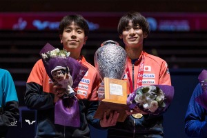 64年ぶり世界一の戸上隼輔、篠塚大登に贈られる賛辞　カタールで躍動の“とがしの”ペアは「日本男子ダブルスの復活を証明」 画像