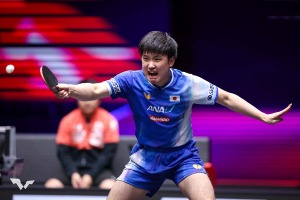 張本智和、エースがフルゲームで世界1位の中国勢撃破　林詩棟との激闘制し初の決勝進出＆優勝にも王手【卓球・USスマッシュ】 画像