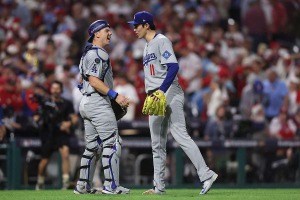【MLB】“クローザー”佐々木朗希が大谷翔平先発試合を締めた　ド軍がフィリーズに逆転勝ちで地区シリーズ先勝 画像