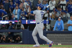 【MLB】大谷翔平、大量ビハインドから“滞空時間6.3秒”WS初アーチ　実況驚きの高弾道「あれが入るんですね……」 画像