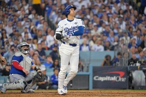 【MLB】大谷翔平、内角高めボール球を“パワーで運んだ”PS通算10号　CY賞右腕シャーザー攻略 画像
