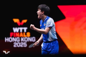 「両巨頭が激突する」張本智和、悲願の初優勝へ前進なるか　好相性の世界2位・林詩棟と準決勝で対戦　大会公式も熱視線【WTTファイナルズ香港】 画像