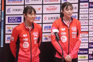 全日本王者が見せた“0－6スタート”からの逆転劇　笹尾明日香「4－0で勝てて良かった」麻生麗名「粘り強くプレーできた」【Tリーグ】 画像