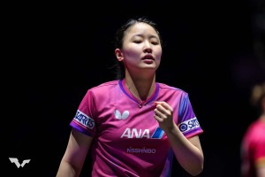 張本美和、WC出場のドイツ選手に3ゲーム奪取で逆転勝利　次戦でエジプト新星と対戦　長﨑美柚は“日韓対決”制す【シンガポールスマッシュ】 画像