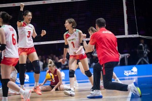 バレー女子日本代表、佐藤淑乃＆和田由紀子が振り返るドイツ撃破　初出場の山口真季は「ブロックで取れたのがうれしい」【VNL2026】 画像