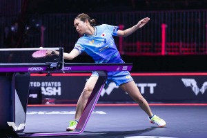 カットマン・佐藤瞳が中国の世界2位から大金星　優勝候補・王曼昱をストレート撃破で3回戦進出　WC出場で存在感【USスマッシュ】 画像