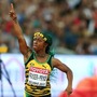 女子100メートル決勝が行われ、ジャマイカのシェリー＝アン・フレーザー＝プライスが10秒76で優勝した。（c）Getty Images