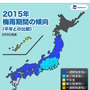 2015年梅雨期間の傾向