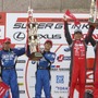 左からGT500ポイントランク首位の#12 GT-R オリベイラ&安田、ランク2番手の#1 GT-R 松田&クインタレッリ。前戦では#1が優勝、#12が2位だった。