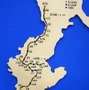 沖縄県営鉄道（ケイビン）、与那原線、糸満線、嘉手納線の路線イメージ