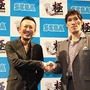 TVゲームソフト『龍が如く 極』の完成披露記者会見、柔道家・篠原信一が登場