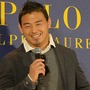 「ポロ ラルフ ローレン」記者会見に登場した五郎丸歩選手