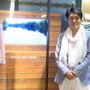 伊勢丹メンズ館の特設展示モニターではクルーズイメージが放映される