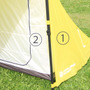 ワンタッチタープに取り付けて寝室を作る拡張テント「1LDKタープ」