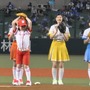 本田紗来ちゃん、プロ野球交流戦のセレモニーピッチで全力投球