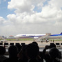 8月24日午前、羽田空港に到着したリオ発フランクフルト経由チャーター機、ANA JA781A