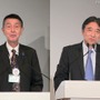(左から)新潟市の篠田昭市長、NTTドコモ 代表取締役社長の吉澤和弘氏