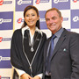 2011年末に都内で行われたツール・ド・フランスのコース発表会。ゲストの長谷川理恵と登壇したイノー（右）