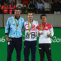錦織圭（右）がリオデジャネイロ五輪男子テニスで銅メダルを獲得（2016年8月14日）