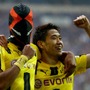 先制ゴールのオーバメヤンとアシストした香川真司(2017年4月1日)