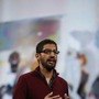 Google I/Oでブレゼンする、Google社Android、Chrome、アプリ担当上級副社長のスンダル・ピチャイ氏　(c) Getty Images