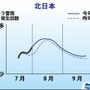 7月～9月ゲリラ雷雨発生傾向（北日本）
