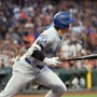 【MLB】大谷翔平、第1打席“170キロ”右前打で出塁　初球フルスイングで軽快な動き