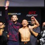 【UFC】堀口恭司、フェースオフで破顔した理由とは？　計量後は“勝負飯”焼肉でリカバリーも万全か「やったります」