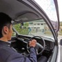 クルマの運転席に座り、ドライバーから自転車がどのように見えるかも体験（撮影：清家太郎）